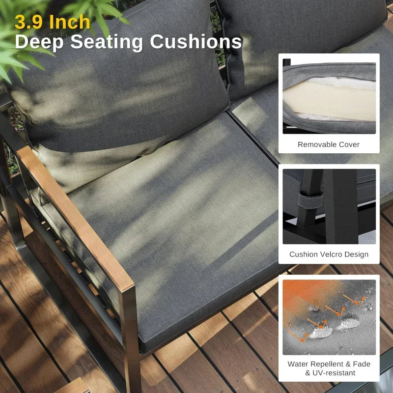 Courtyard patio furniture set