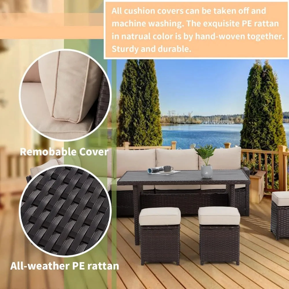 7 Pieces Patio Furniture Set,