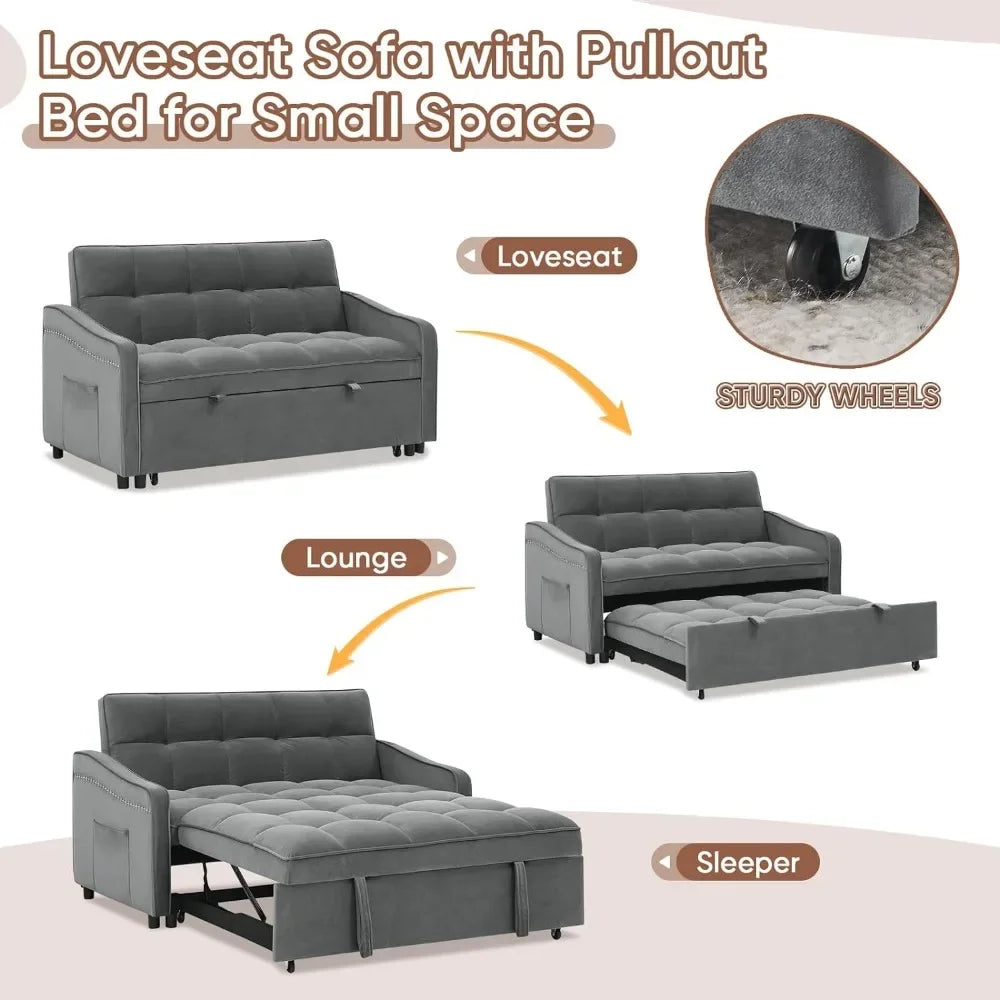 3 in 1 Sleeper Sofa Couch Bed