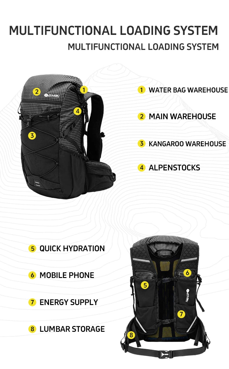 Mountaineering Backpack 30L Large Capacity Men Women Outdoor