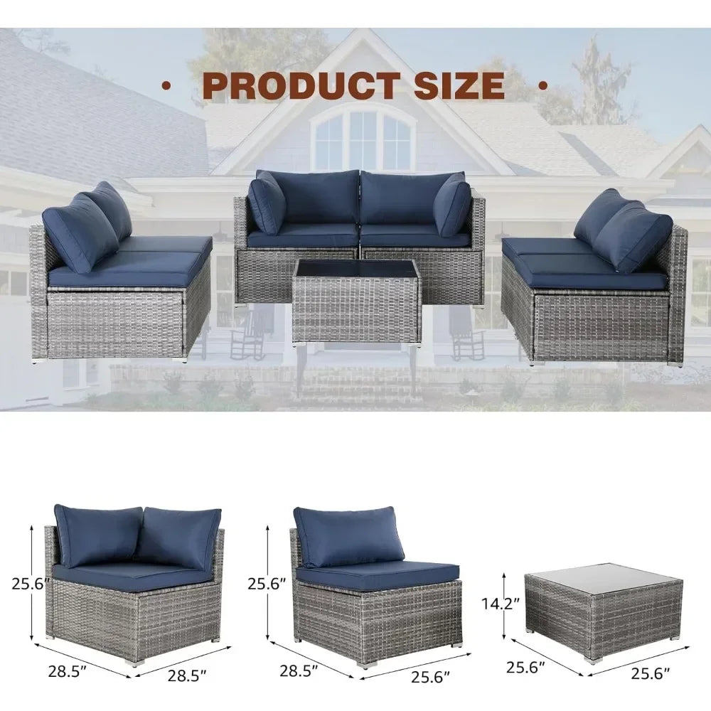 7 Pieces Patio Furniture Set