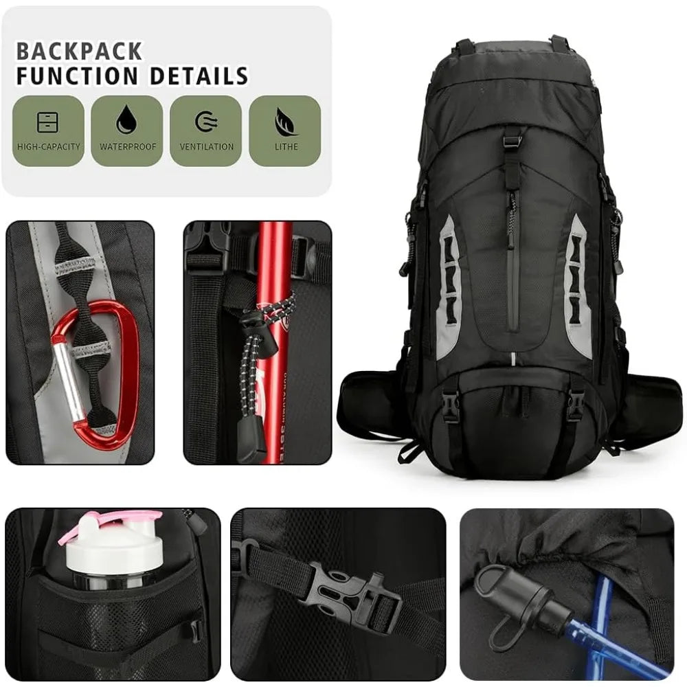 Bag Outdoor 60L, Hiking Backpack Men Women Camping