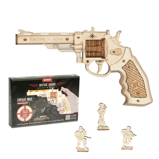 Wooden Gun Puzzle Assembly