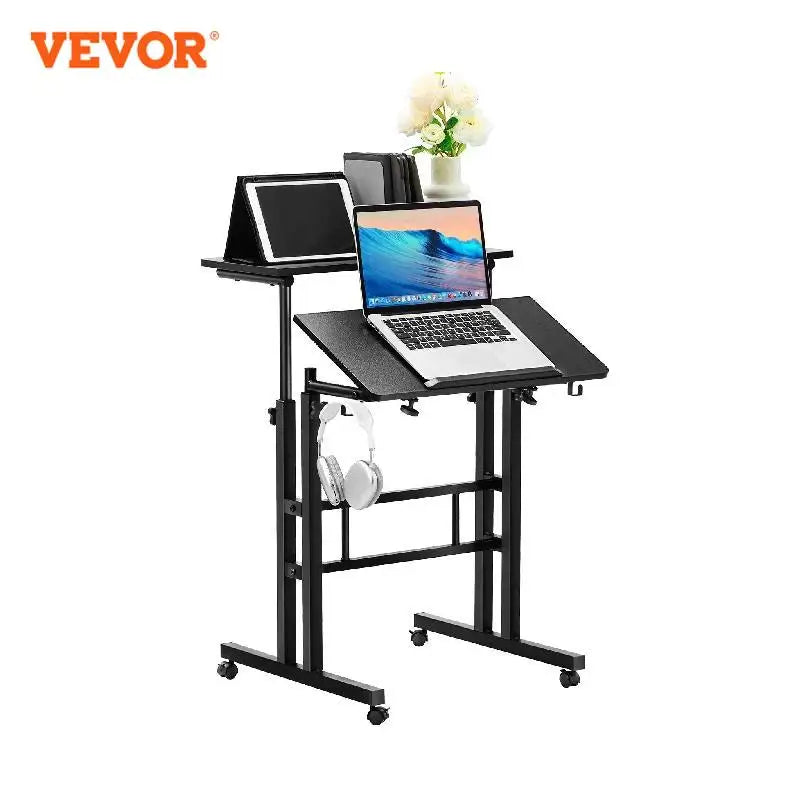 VEVOR 26.4"-44.9" Gas-Spring Height Adjustable Sit-Stand Desk