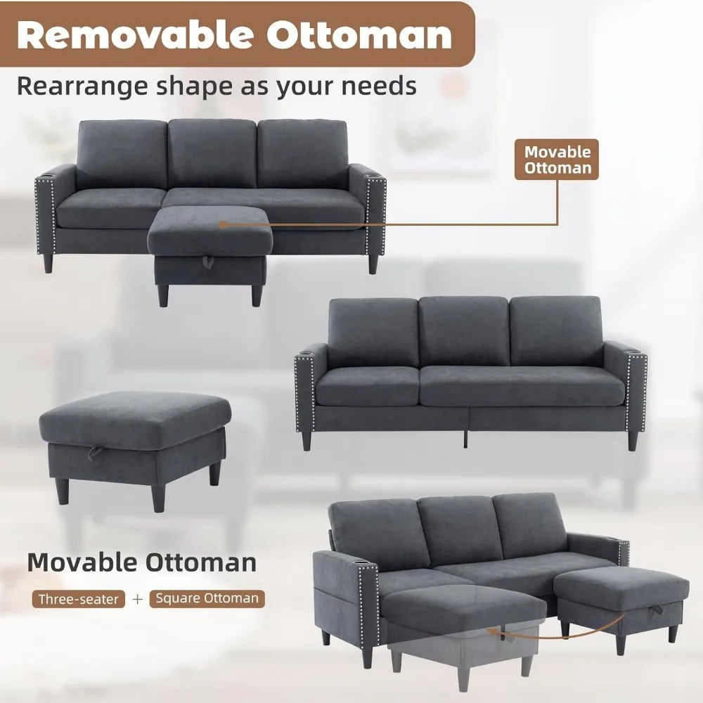 Convertible Sectional Couches for Living Room,