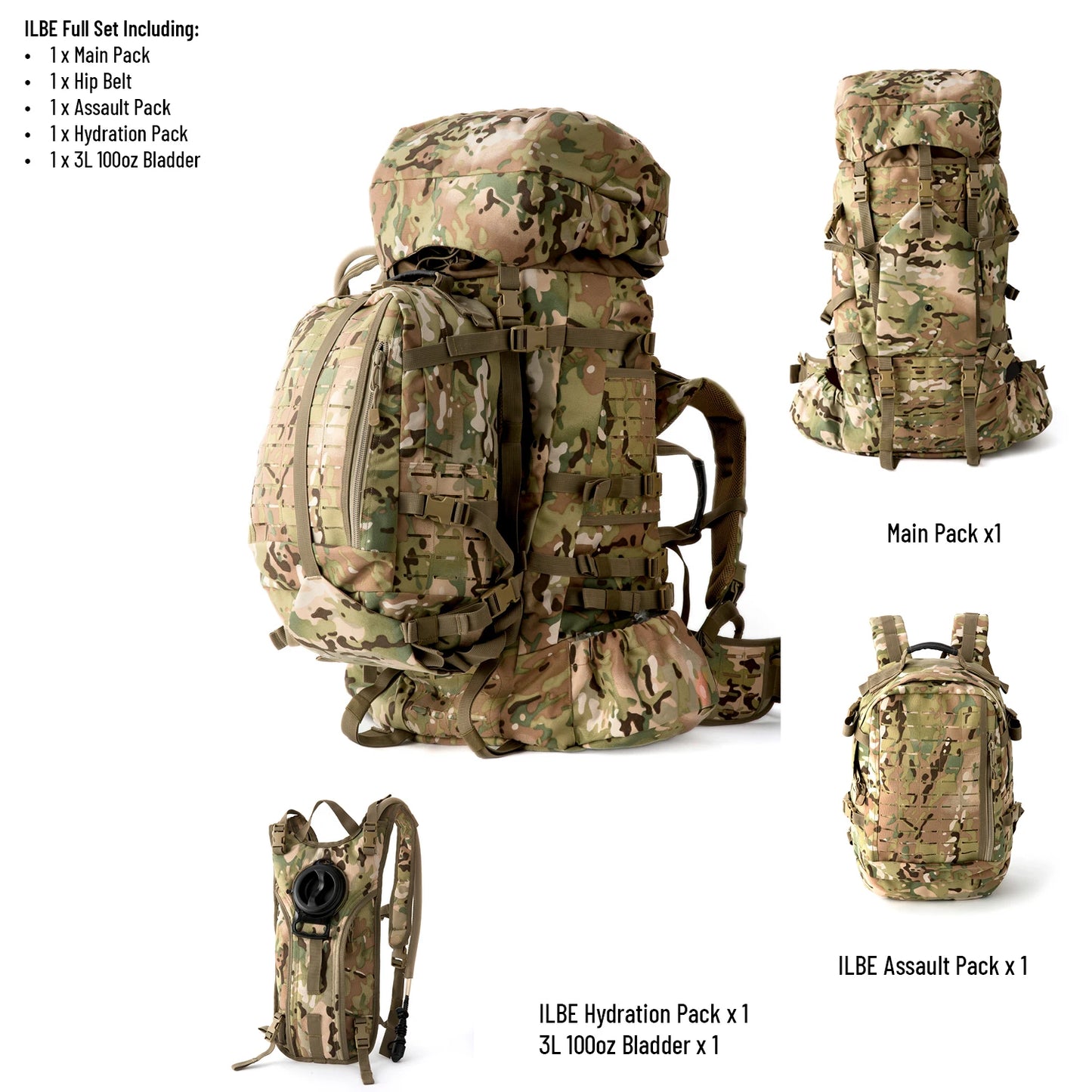 Military Large Backpack with Hydration Pack