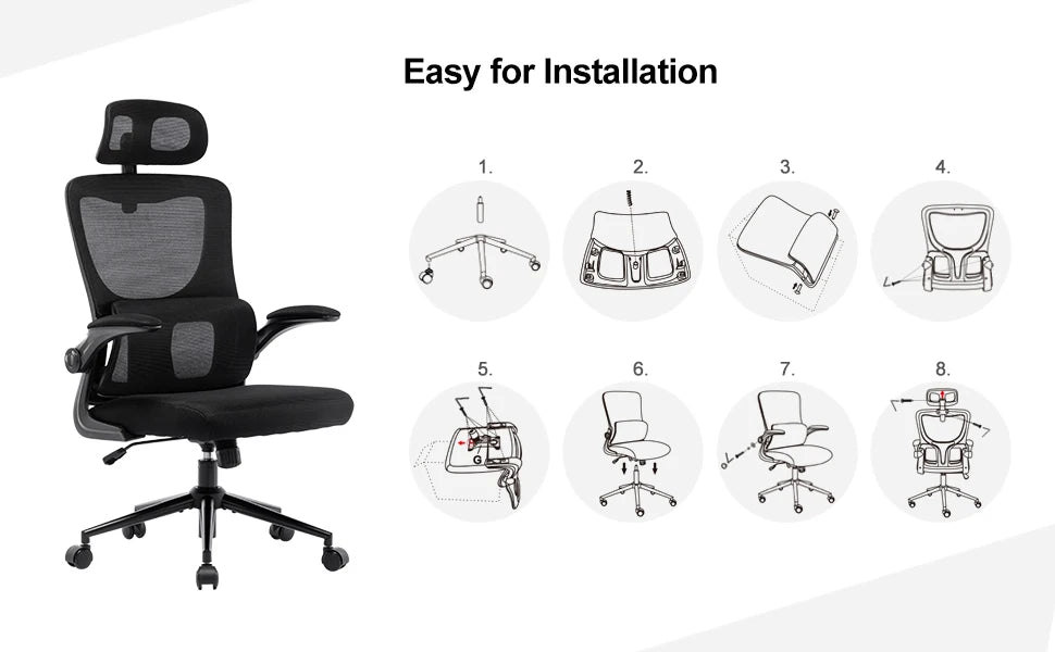 Office Chair Height-Adjustable Ergonomic Desk Chair