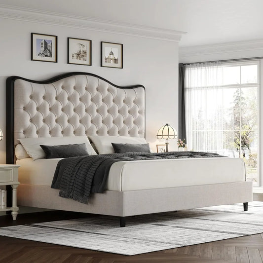 Bed Frame, Queen with 55-inch Headboard