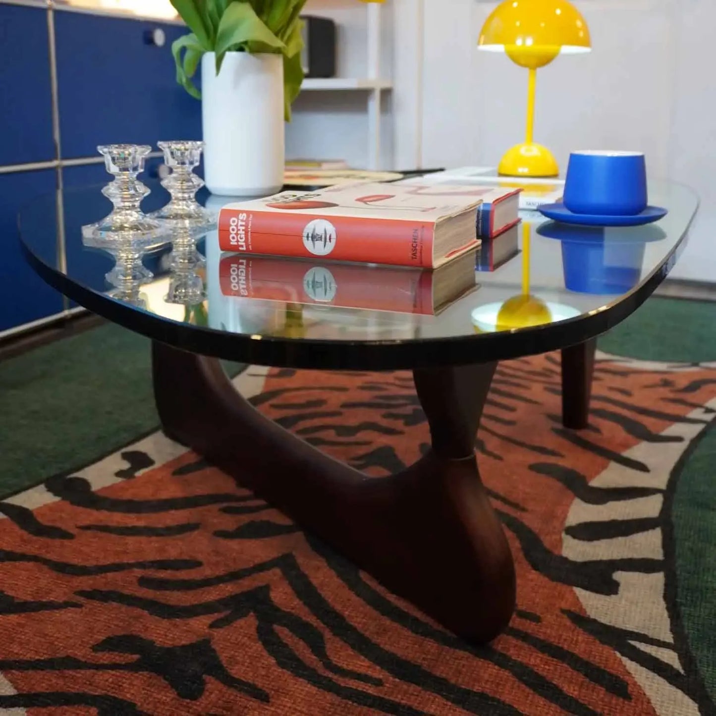 Home Coffee Table Irregular Glass Side Table