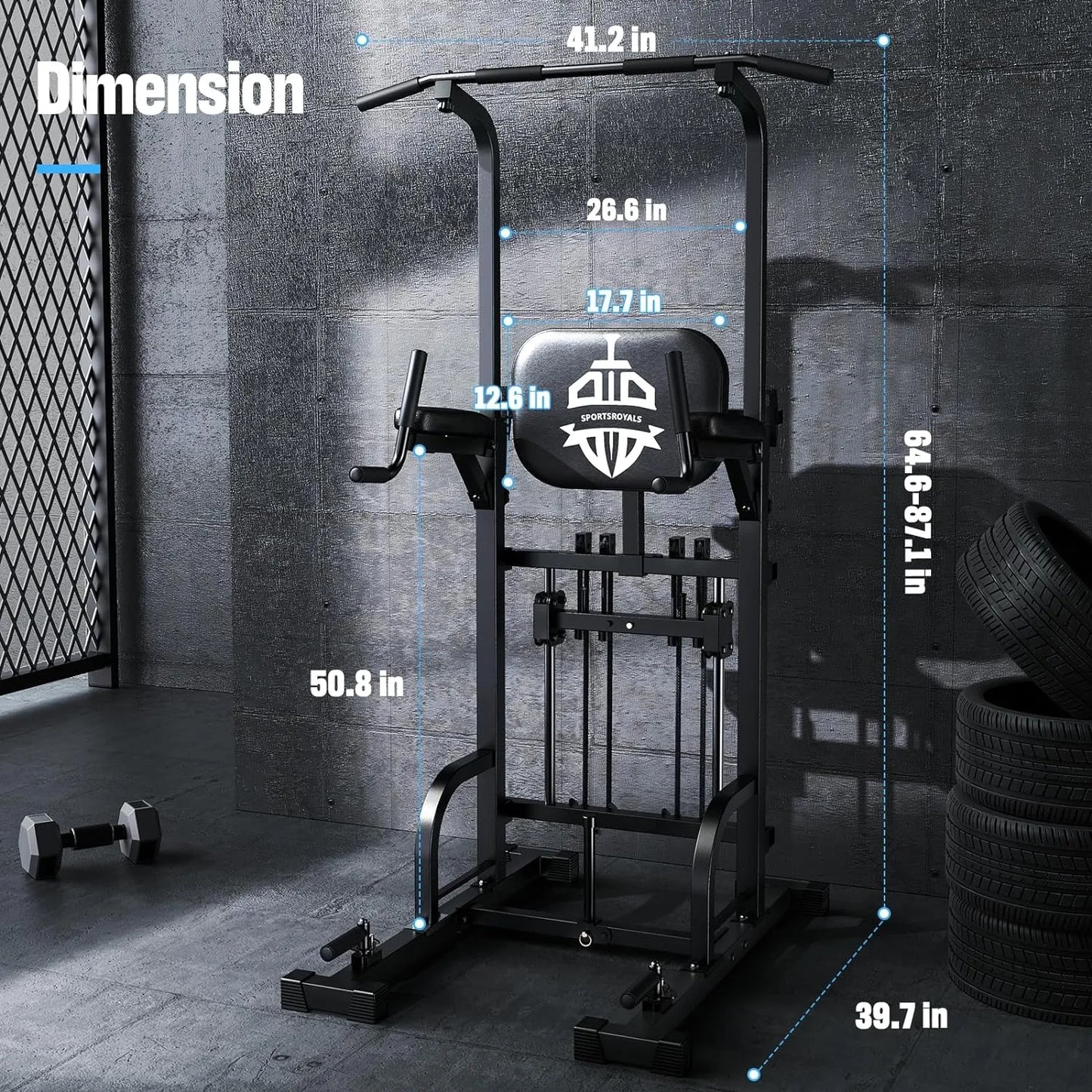 Power Tower Pull Up Dip Station Equipment