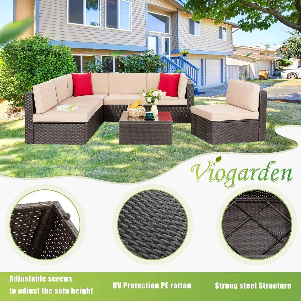 Outdoor Sectional Rattan Sofa