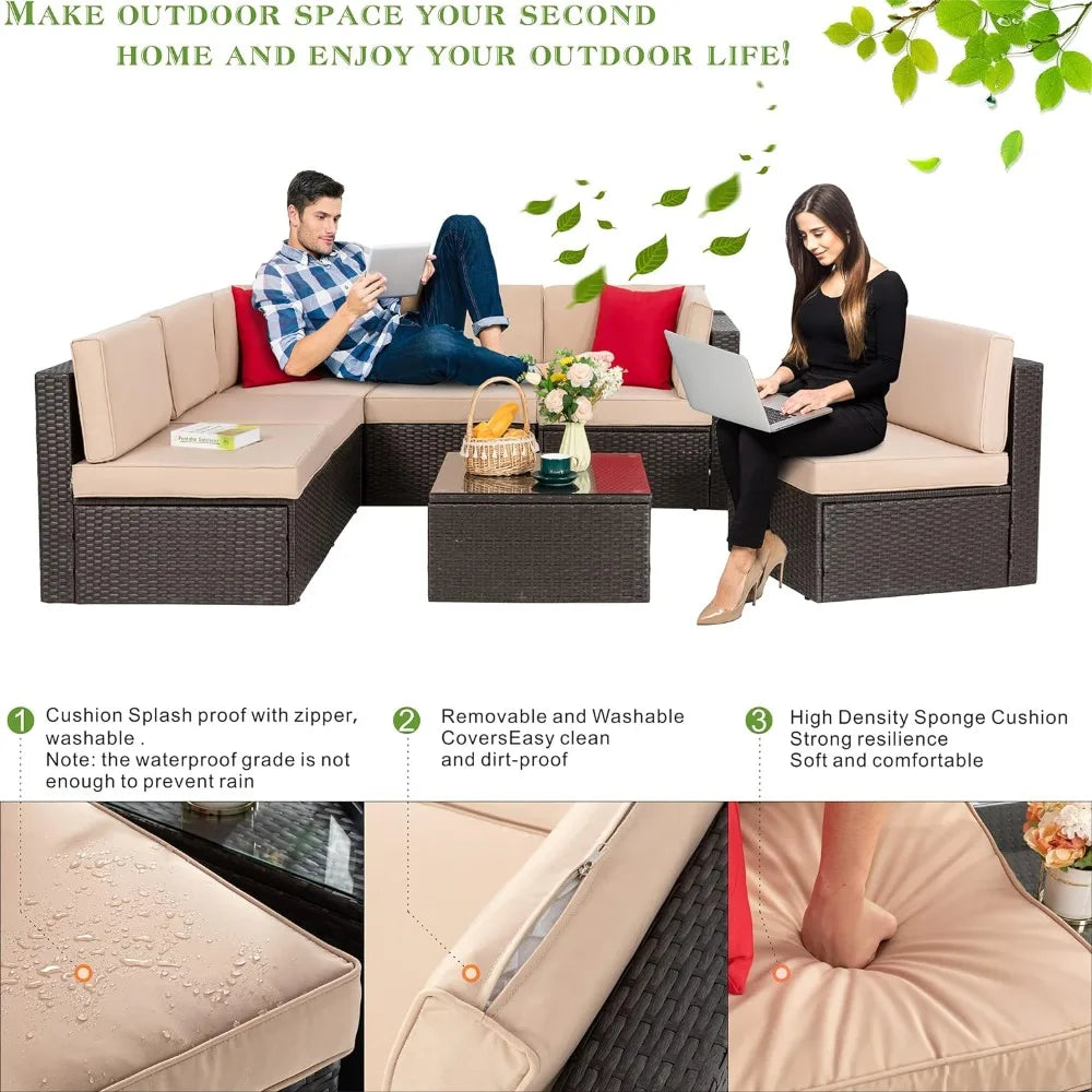 Outdoor Sectional Rattan Sofa