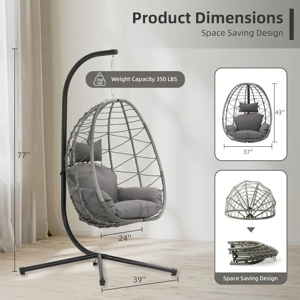 Egg Chair with Stand, Hammock Hanging Chair