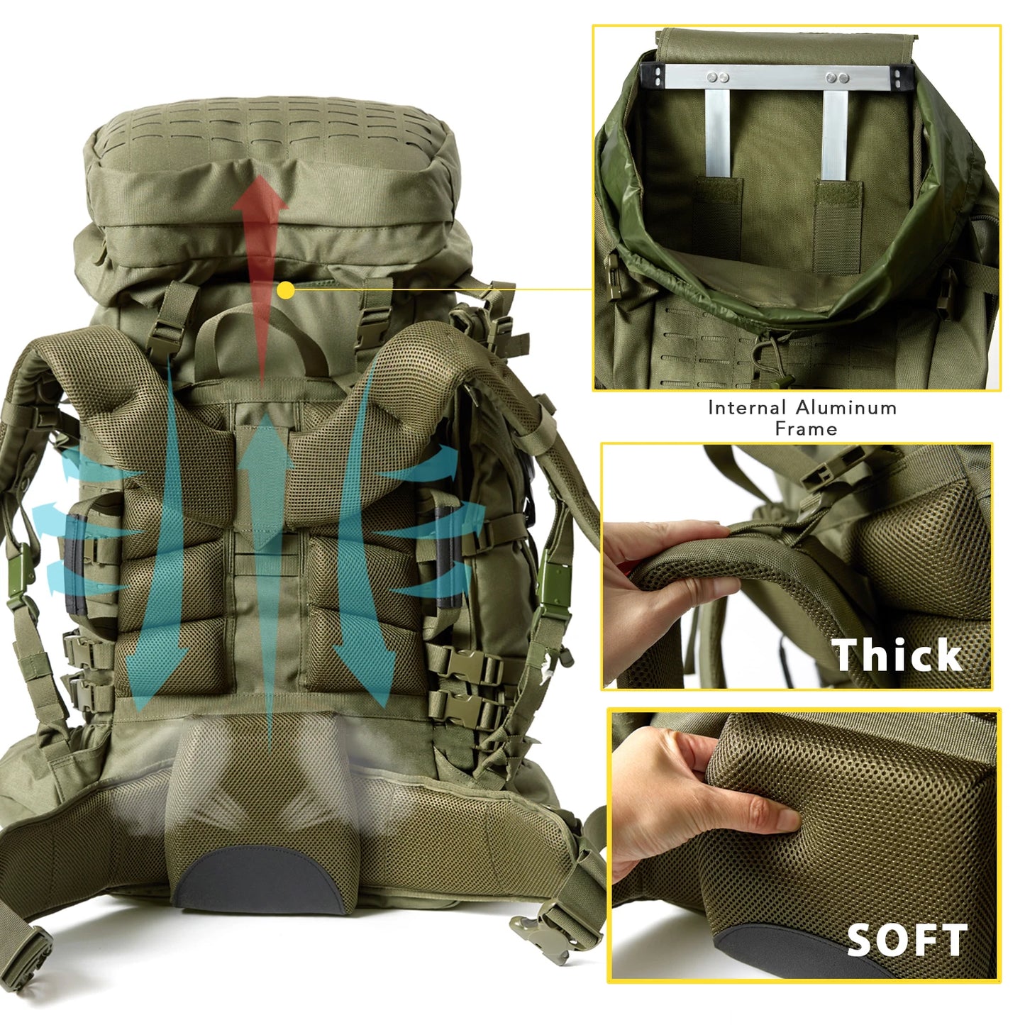 Military Large Backpack with Hydration Pack