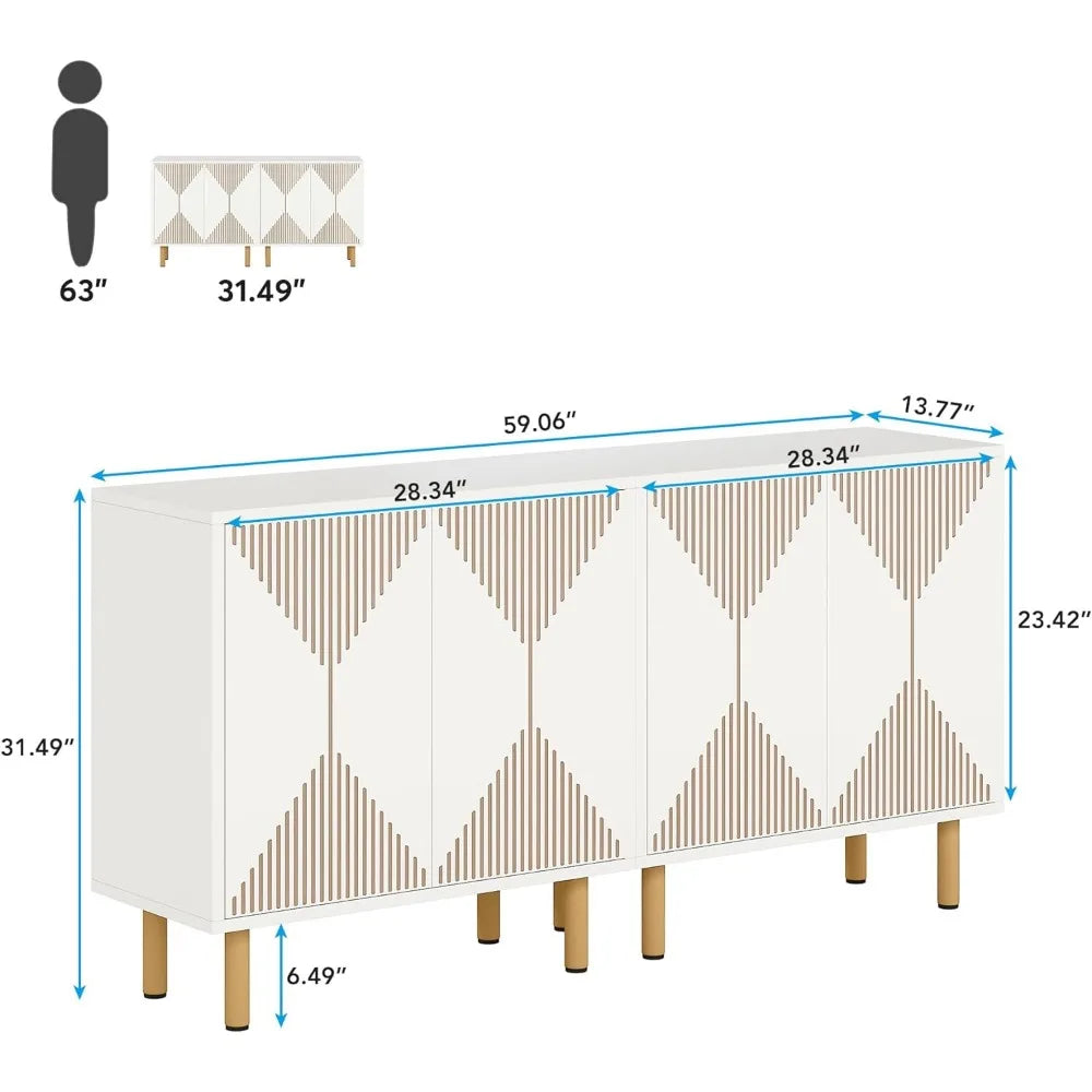 White Storage Cabinet Set