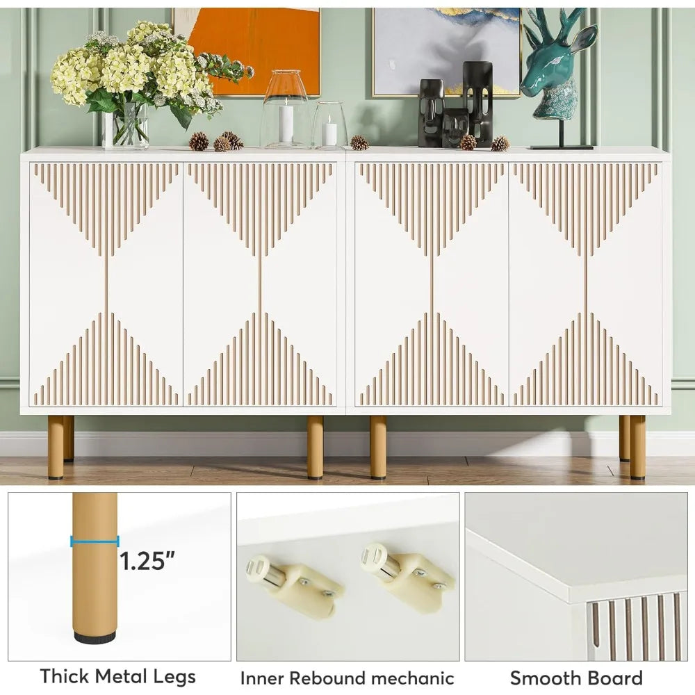 White Storage Cabinet Set