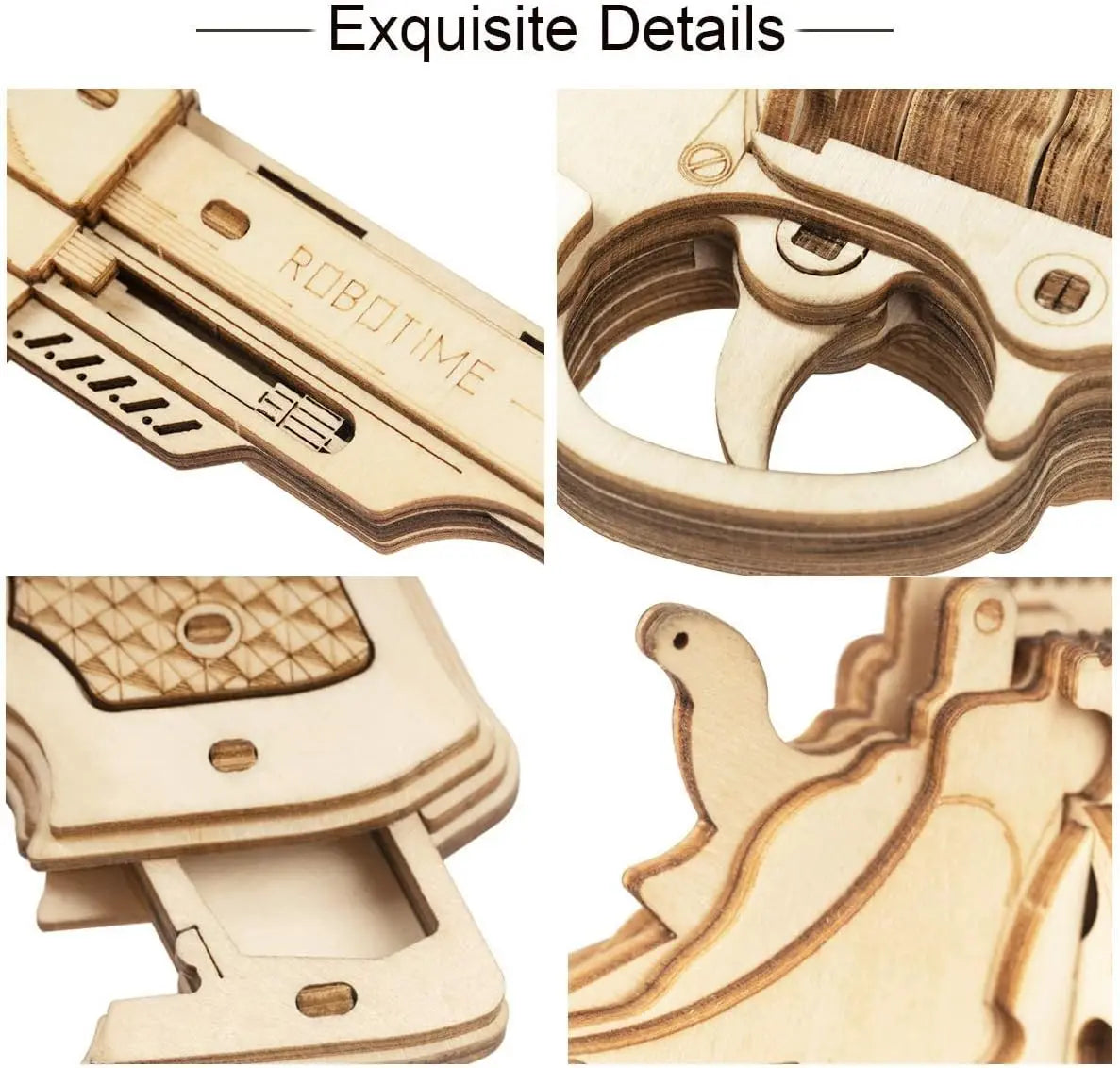 Wooden Gun Puzzle Assembly