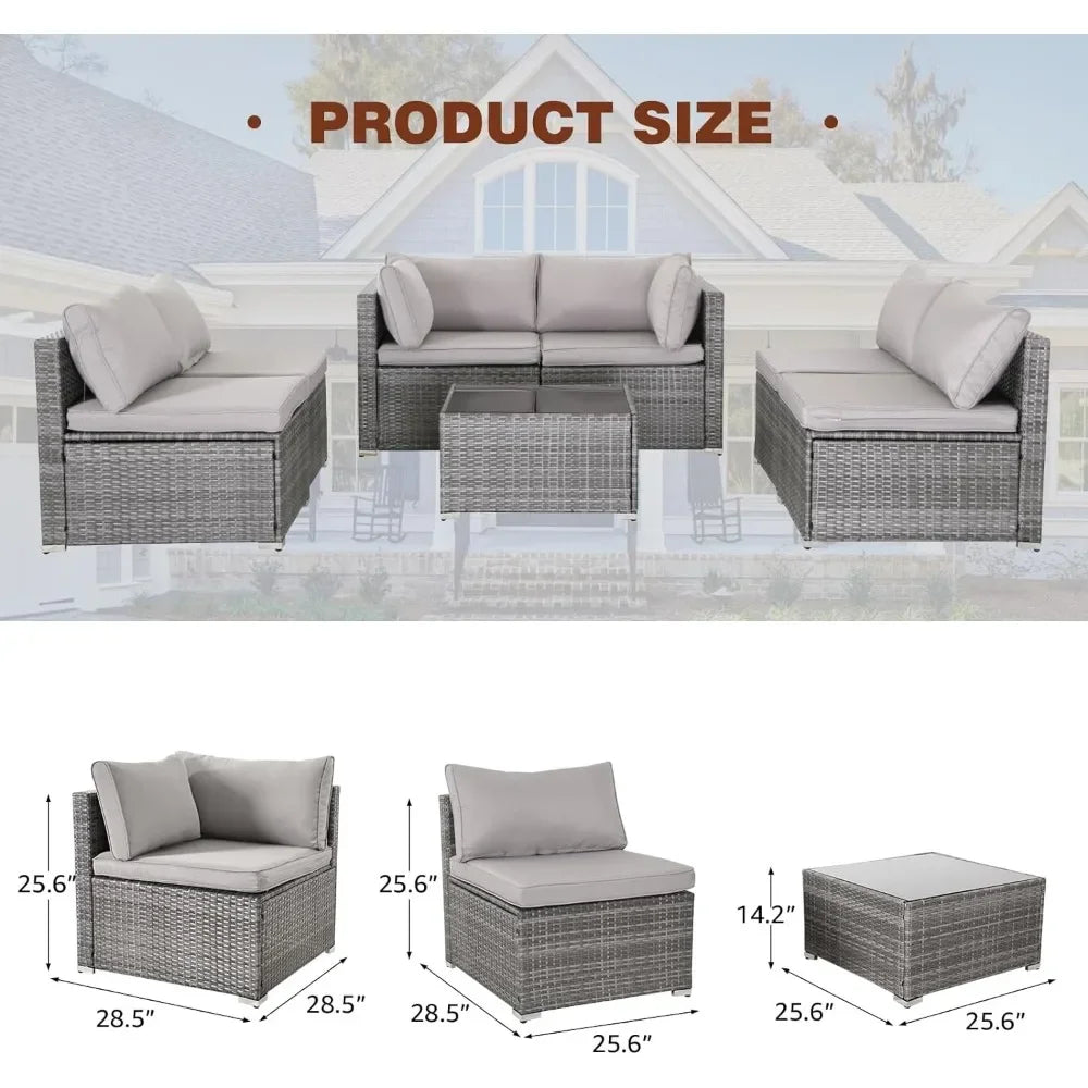 7 Pieces Patio Furniture Set