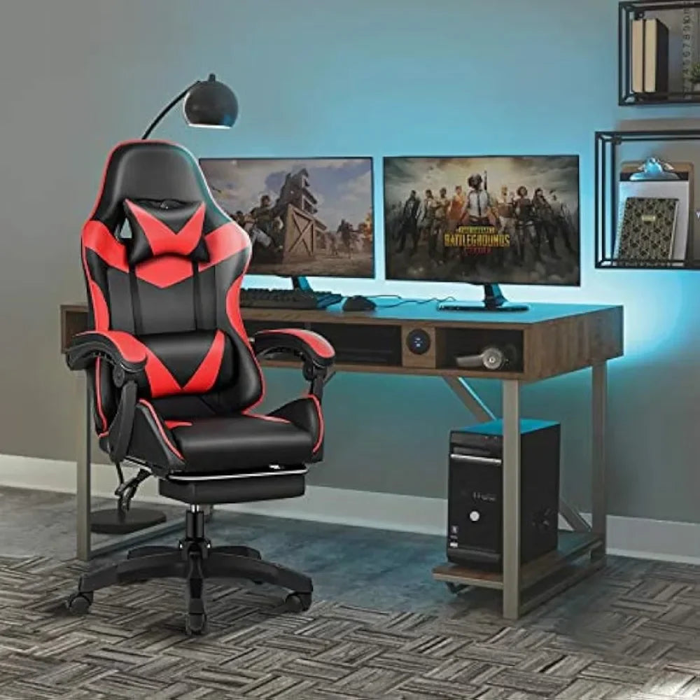 Gaming Chair, Backrest and Seat Height Adjustable Swive