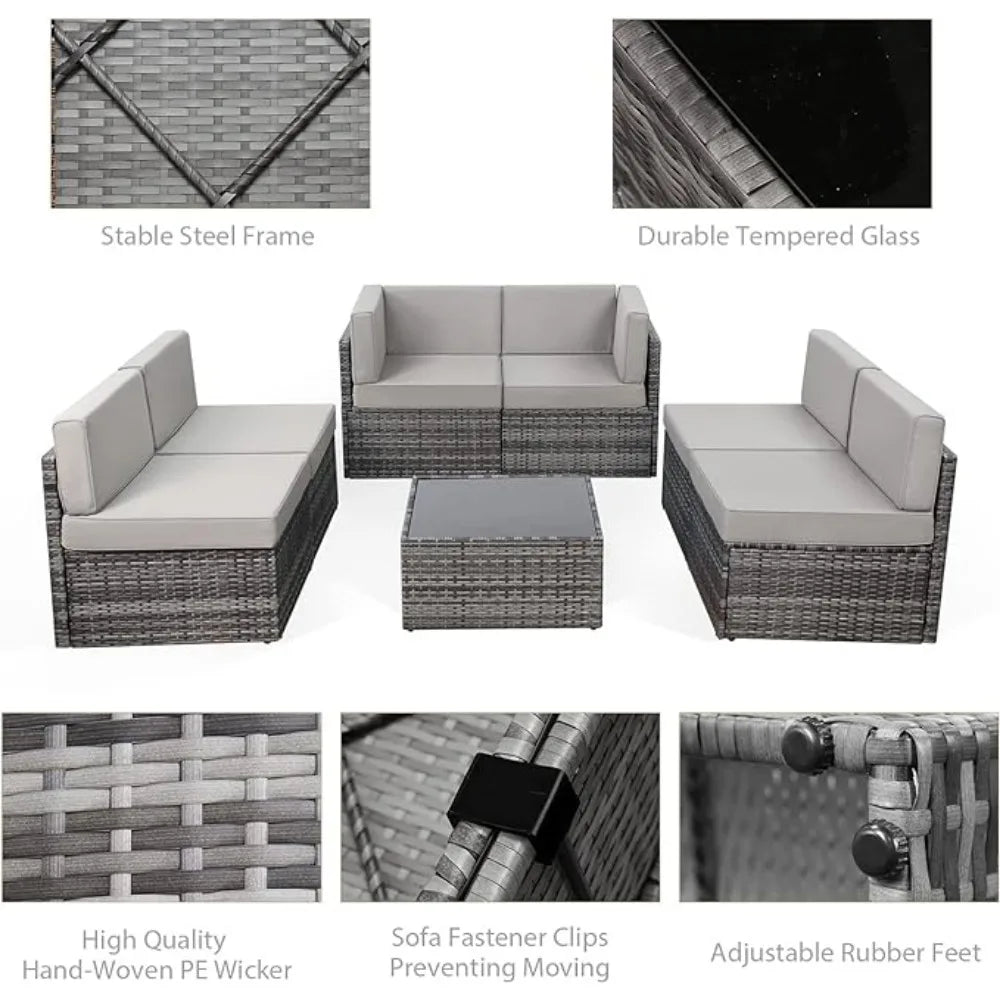 7 Pieces Patio Furniture Set