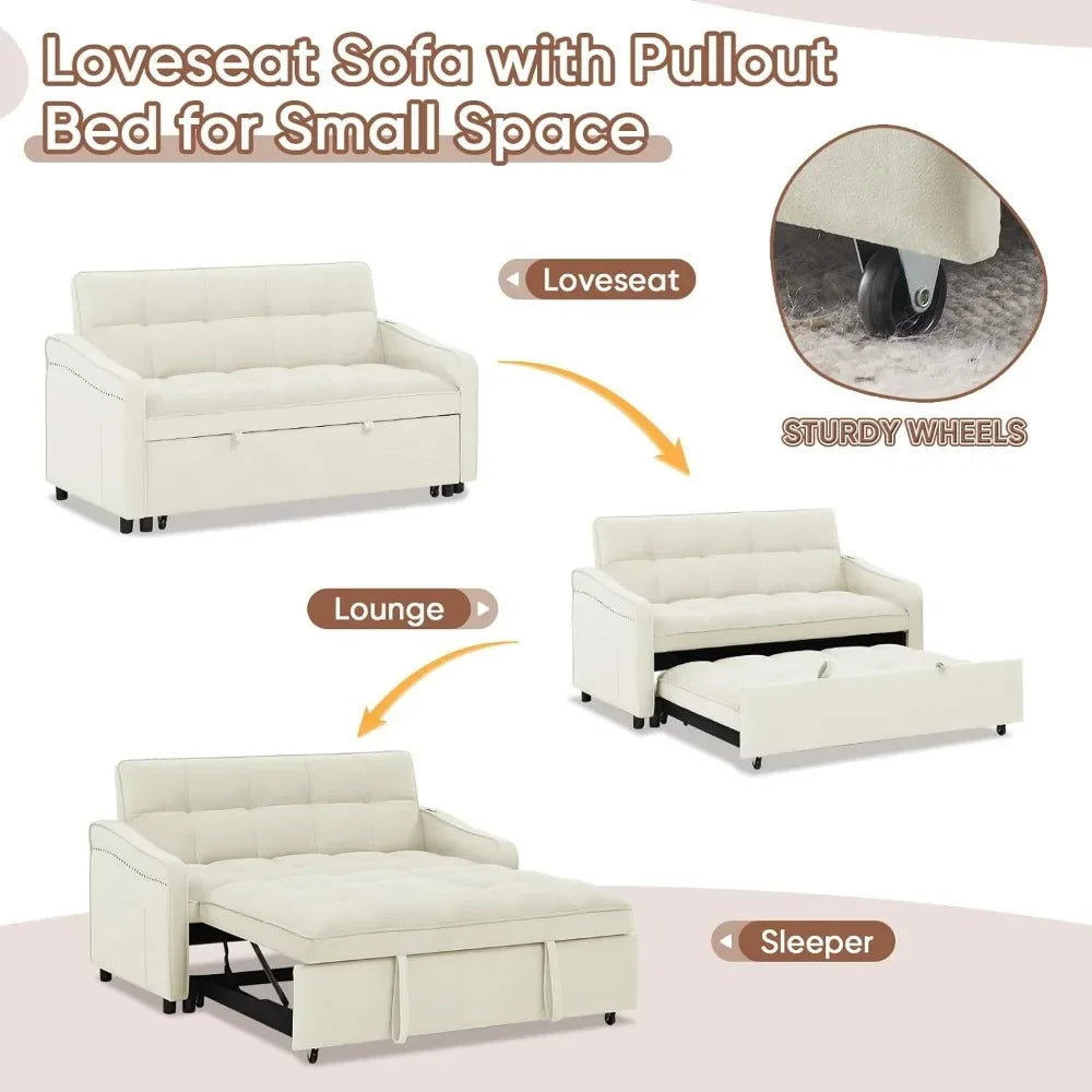 3 in 1 Sleeper Sofa Couch Bed