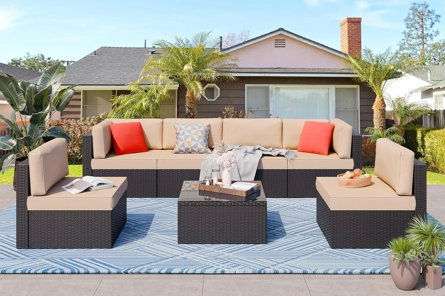 Outdoor Sectional Rattan Sofa