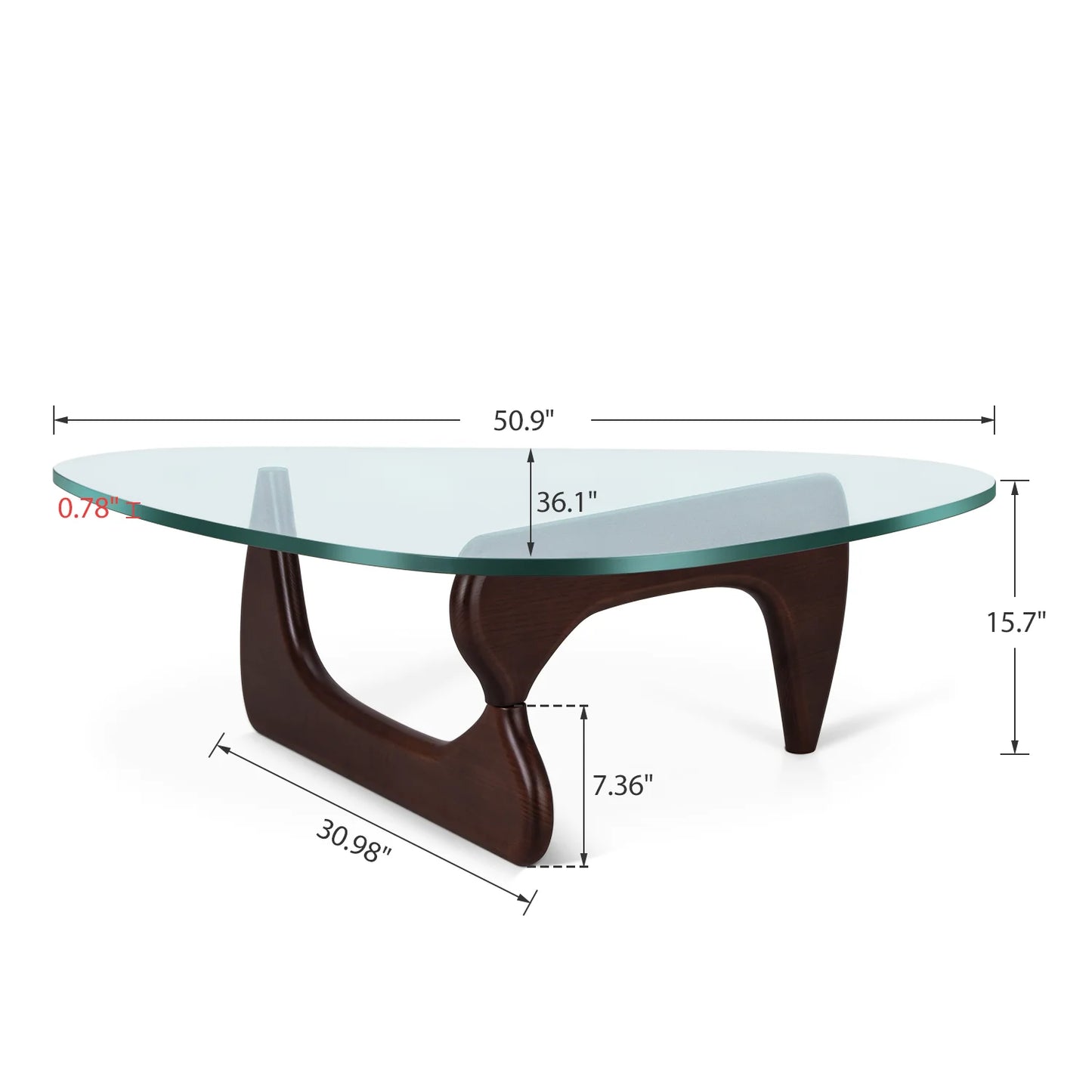 Home Coffee Table Irregular Glass Side Table