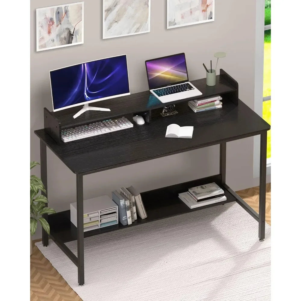 Computer Desk with Shelves,