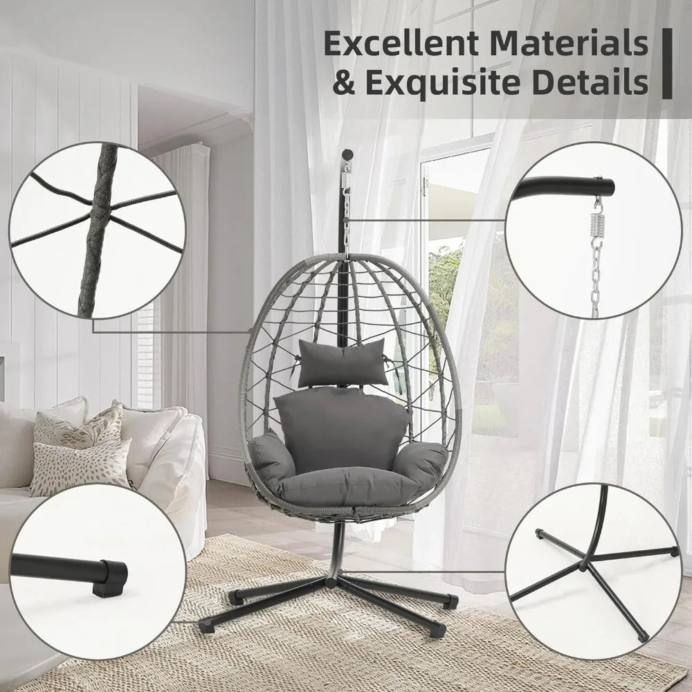 Egg Chair with Stand, Hammock Hanging Chair