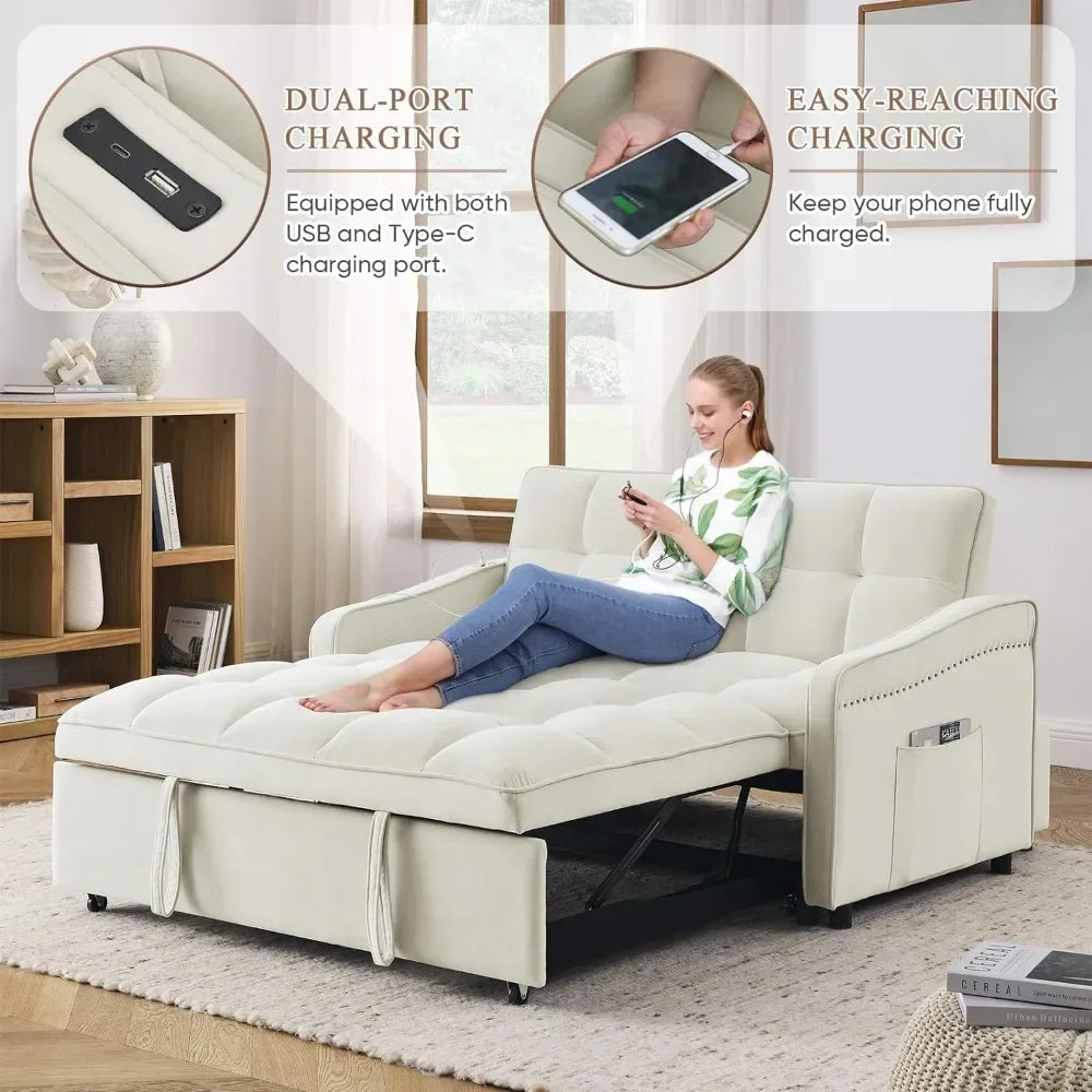 3 in 1 Sleeper Sofa Couch Bed