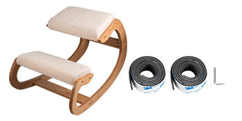 VEVOR Ergonomic Rocking Wooden Kneeling Chair